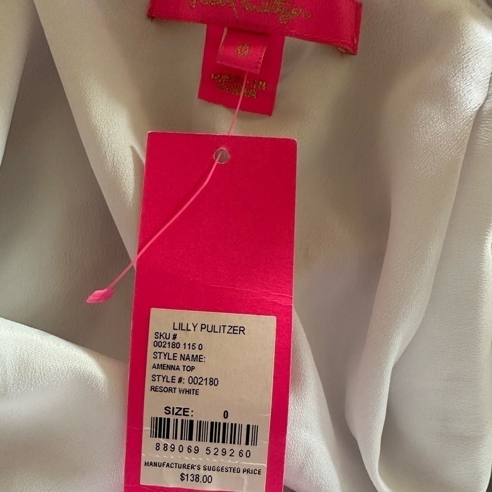Lilly Pulitzer Women’s Resort White Amenna Top Size 0 NWT - Picture 6 of 7